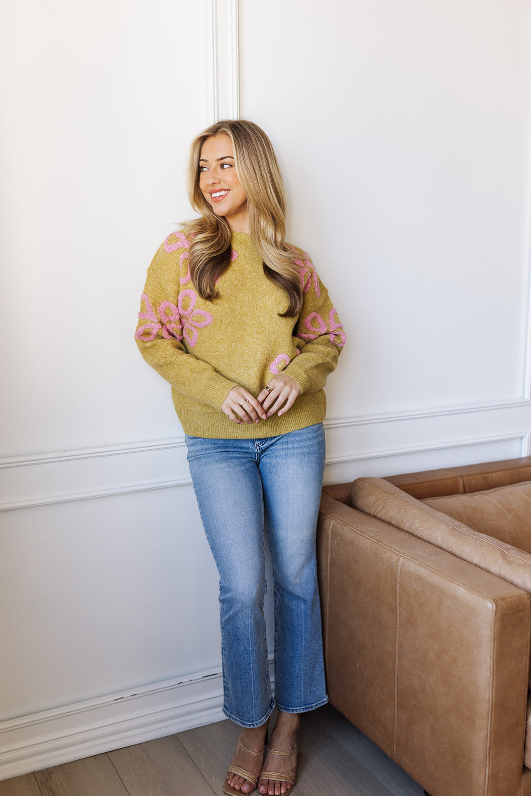 On The Top Sweater - Chartreuse - Image 3
