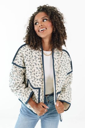 Precious Paisley Jacket - Cream