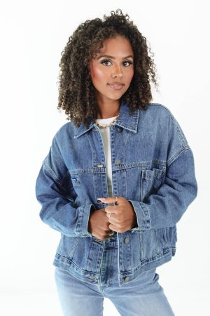 Time To Head Out Denim Jacket - Denim
