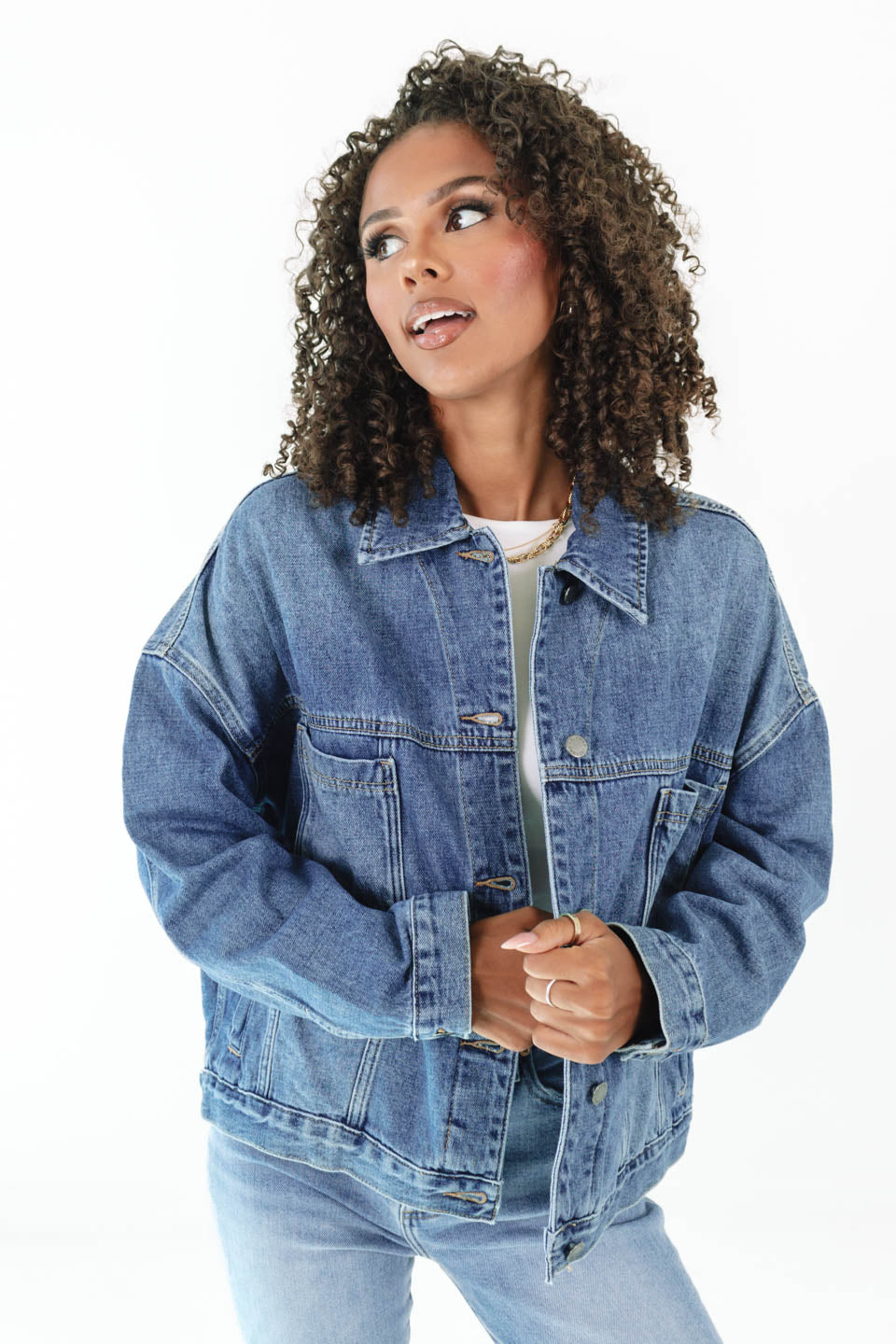 Time To Head Out Denim Jacket - Denim - Image 5
