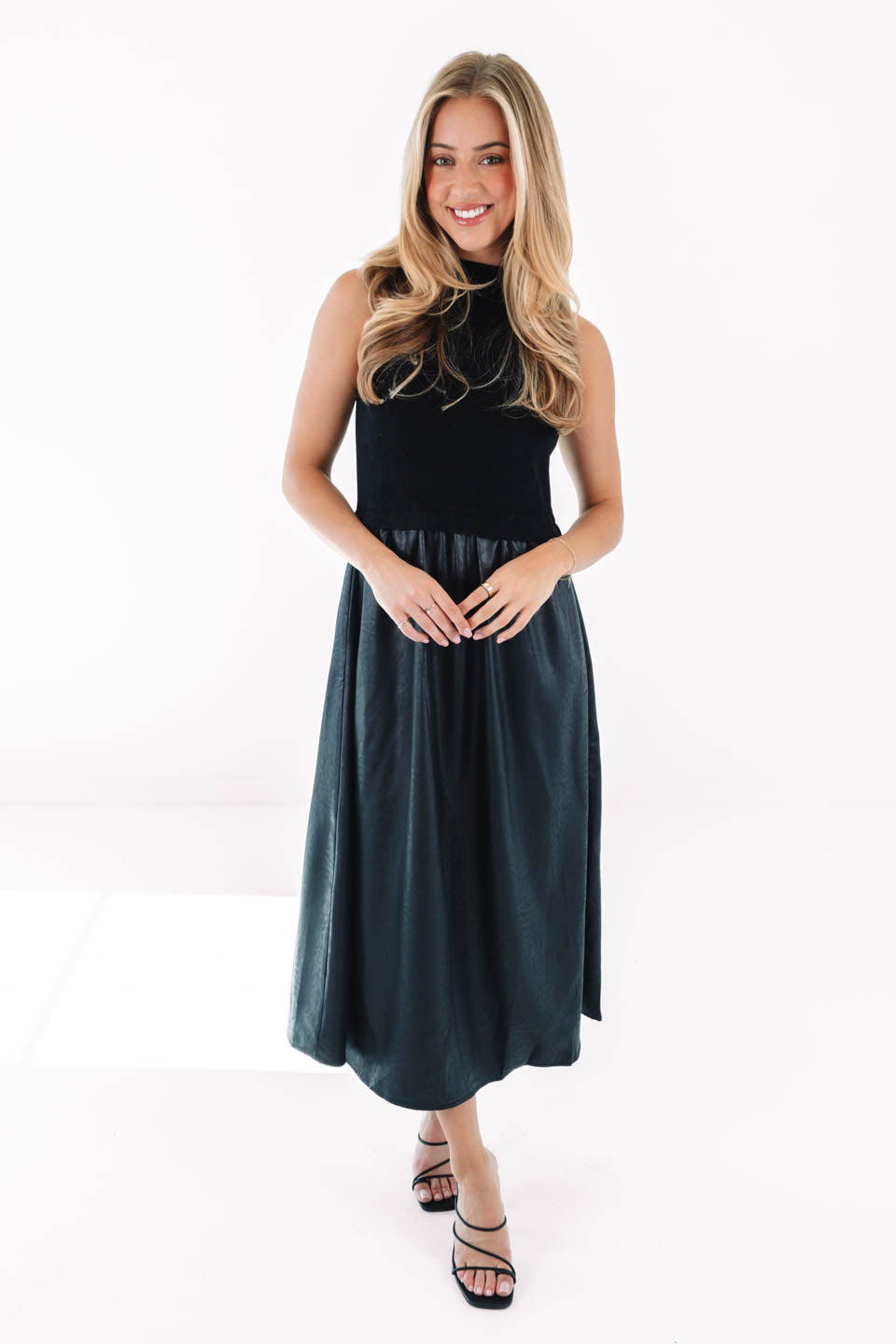 Winter Luxe Midi Dress - Black - Image 2