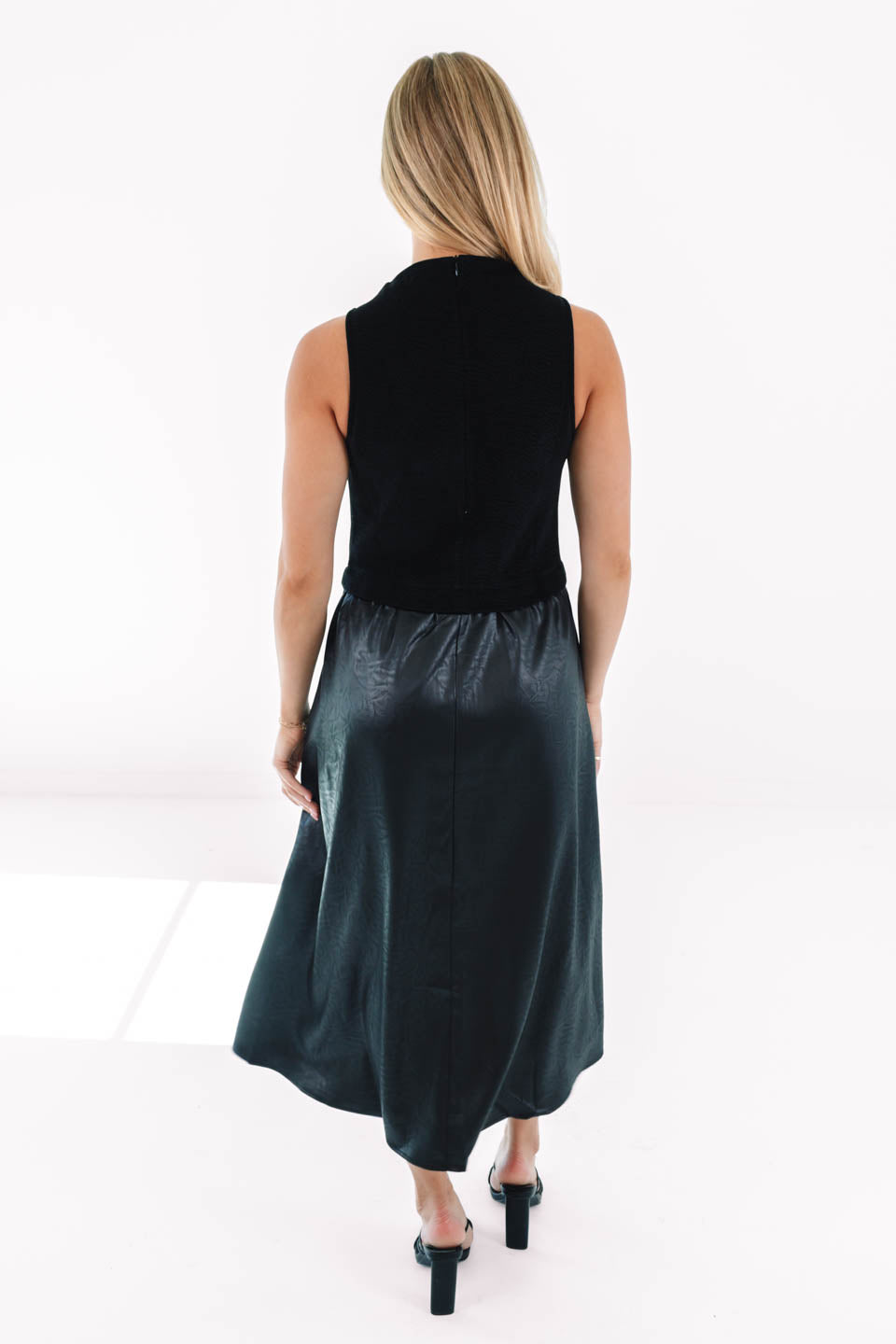 Winter Luxe Midi Dress - Black - Image 5