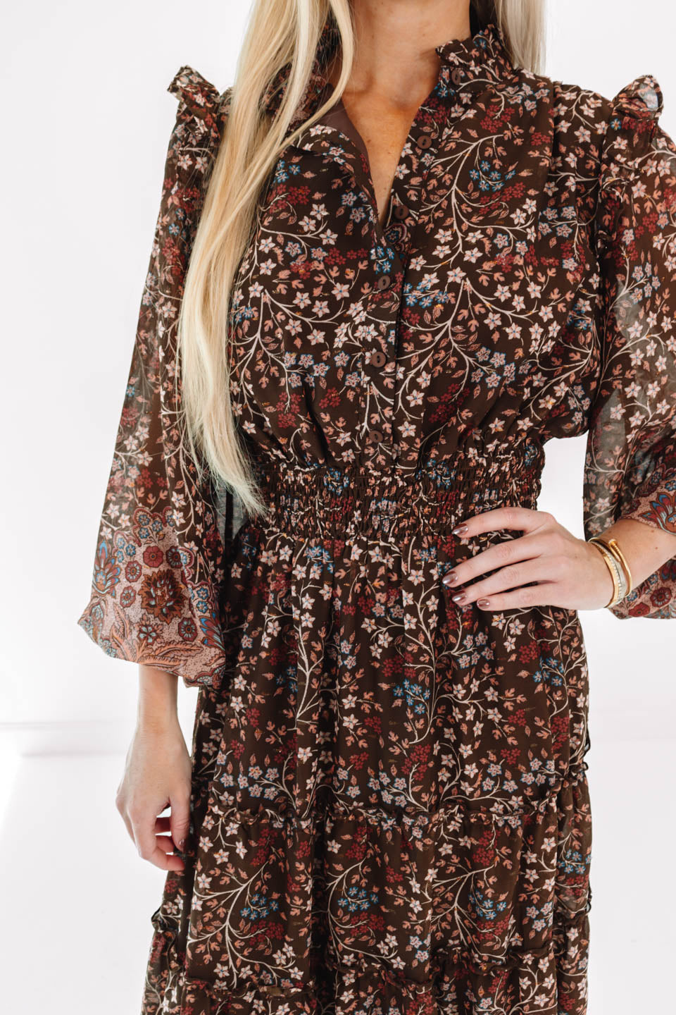 By The Books Midi Dress - Brown - Image 3