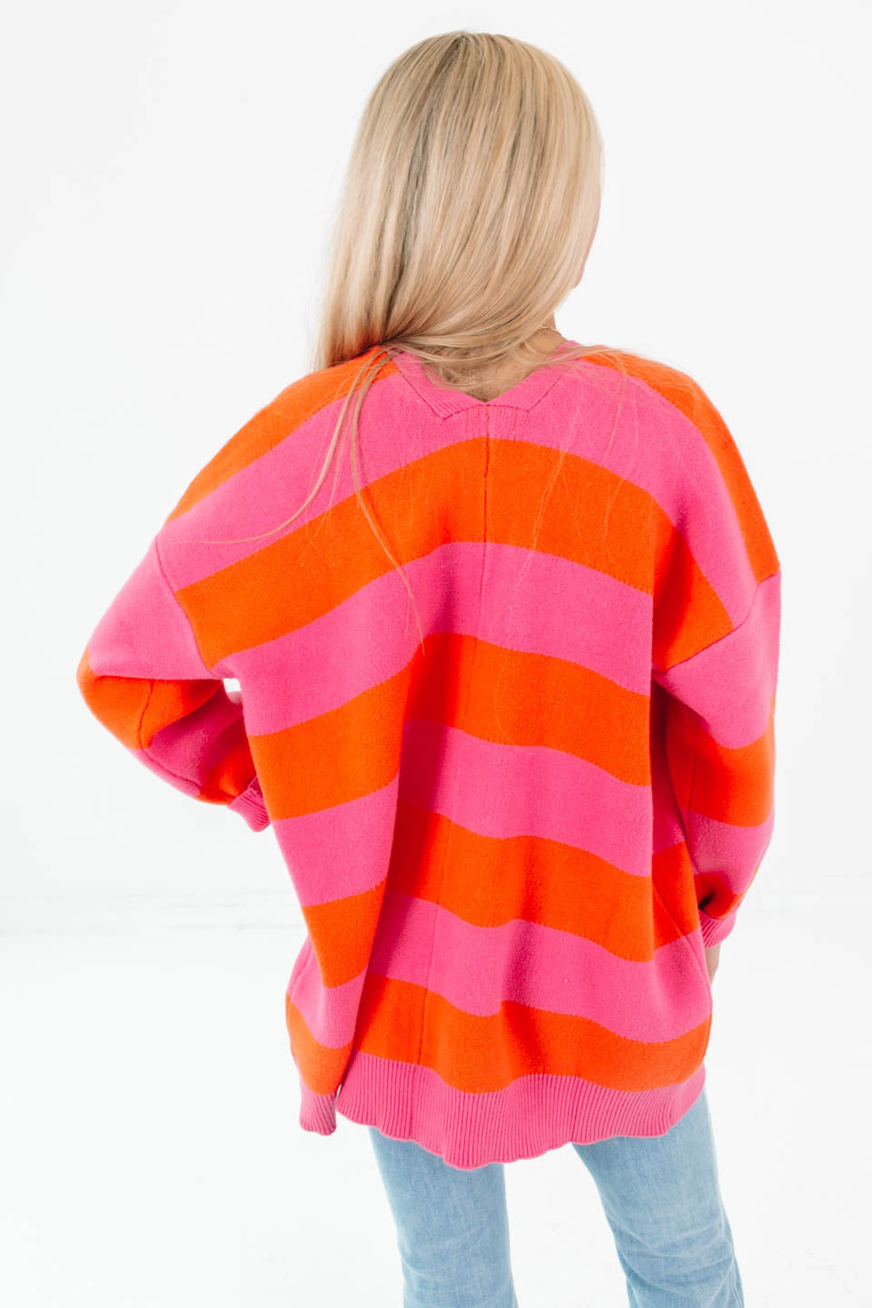 Sunset Pop Cardigan - Pink/Orange - Image 6