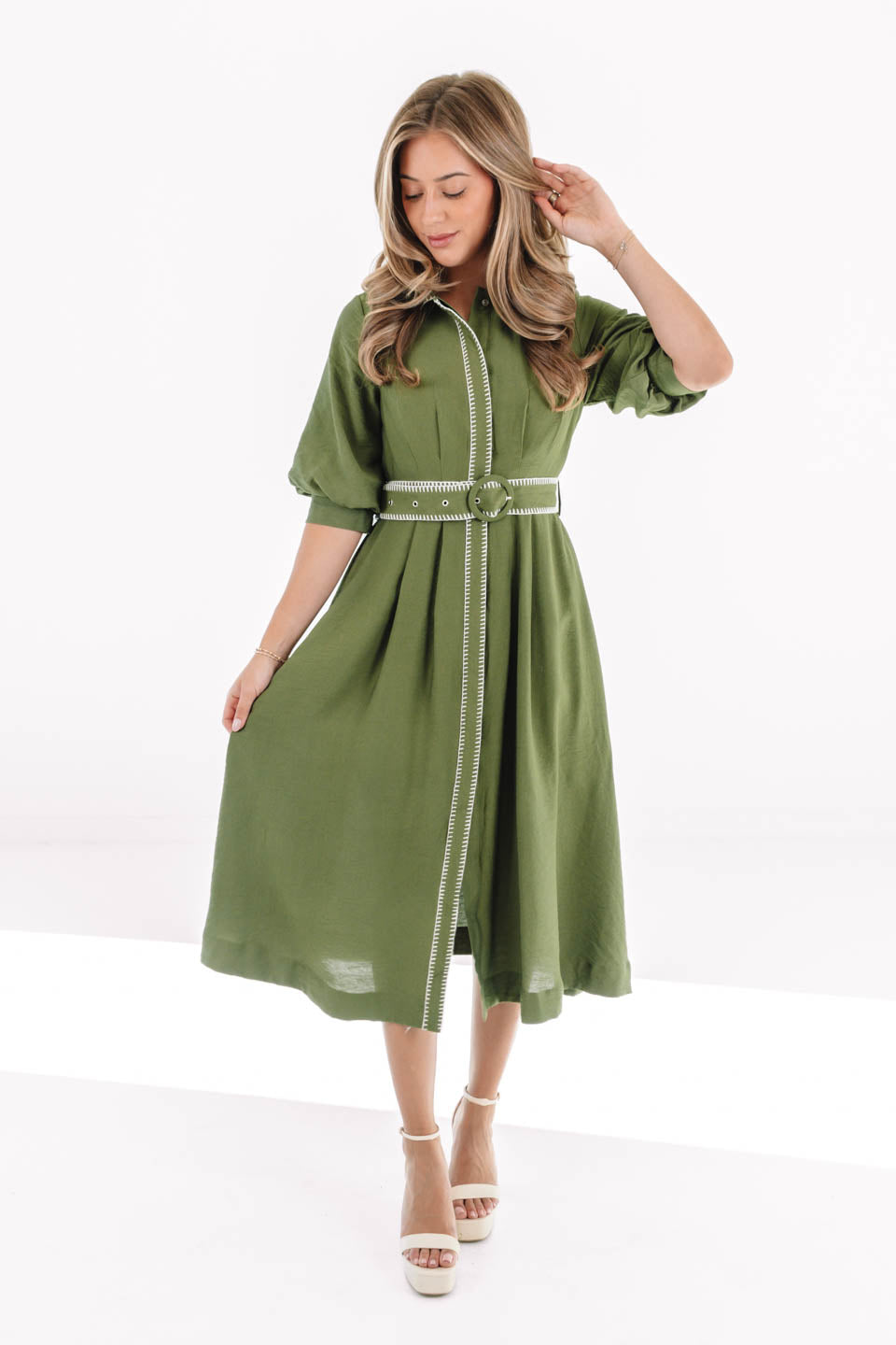 For Certain Midi Dress - Green - Image 3